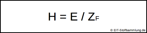 magnetische Feldstärke (H=E/ZF)