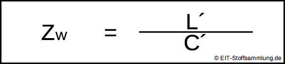 Wellenwiderstand verlustlose Leitung (Zw)