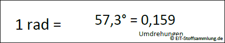 Rotationsbewegung - Bogenmaß Umrechnung