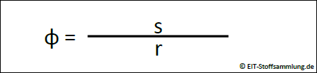 Rotationsbewegung - Bogenmaß (Bogen / Radius)