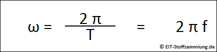 Winkelgeschwindigkeit in Zusammenhang mit Periode und Frequenz