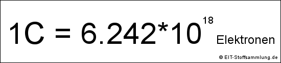 1 Coulomb = 6,242*10^18 Elektronen = 1 As