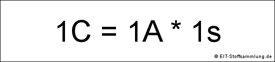 1 Coulomb = 6,242*10^18 Elektronen = 1 A * 1 s