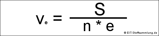 mittlere Bewegungsgeschwindigkeit der Elektronen (v=S/(n*e))