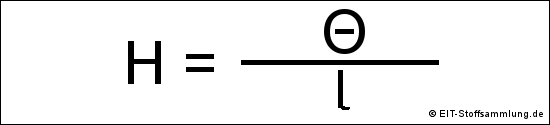 magnetische Feldstärke H (H = Θ / l)